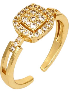 Ghetto Δαχτυλίδι Χρυσό Square ZC Ring Adjustable