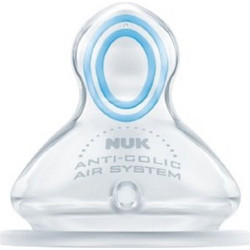Nuk First Choice+ Θηλή Σιλικόνης για Μπιμπερό 6m+ Μεσαίας Ροής 1τμχ 10.721.278