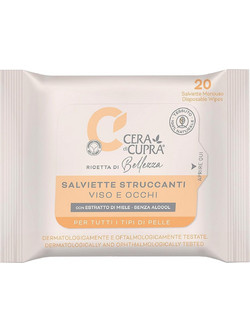 Cera Di Cupra Honey Make Up Remover Μαντηλάκια Ντεμακιγιάζ 20τμχ