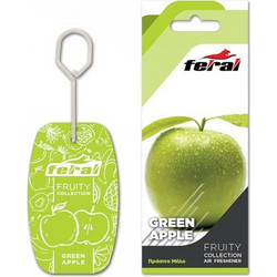 Feral Αρωματική Καρτέλα Κρεμαστή Αυτοκινήτου Fruity Collection Green Apple - 7363