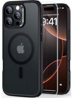 ESR Classic Hybrid HaloLock Magsafe Back Cover Tempered Glass 0.3mm Σετ με Τζαμάκι για iPhone 16 Pro Frosted Black