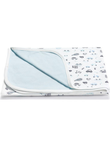 Jukki Cars Κουβέρτα Αγκαλιάς Βαμβακερή 70x100 Γαλάζια