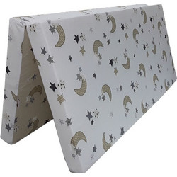 Beboulino Beige Moon Stars Στρώμα Παρκοκρέβατου 90x100cm