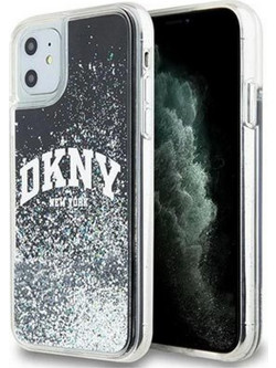 DKNY Liquid Glitter Big Logo Case Θήκη Σιλικόνης για iPhone 11 / XR Διάφανο