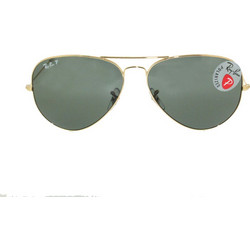 Ray-Ban RB3025 001 Ανδρικά Γυαλιά Ηλίου Aviator Μεταλλικά Χρυσά με Πράσινο Polarized Φακό