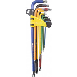 TOP MASTER Torx σετ 9τεμ CR-V πλαστική θήκη μεγάλο μέγεθος πολύχρωμα 390174