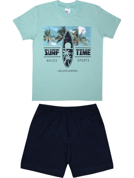 Pretty Baby Παιδική Πιτζάμα Βαμβακερή Καλοκαιρινή Navy Μπλε Βεραμάν 63035-492