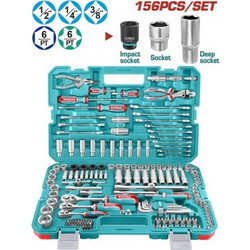 TOTAL ΕΠΑΓΓ ΚΑΣΕΤΙΝΑ ΚΑΡΥΔΑΚΙΑ 1/4"-3/8"-1/2" ΚΑΙ ΕΡΓΑΛΕΙΑ ΧΕΙΡΟΣ 156ΤΕΜ THKTHP21566