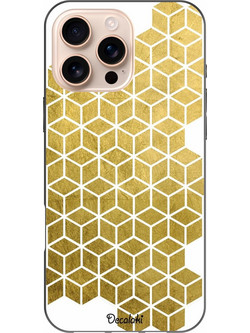 Gold Cubes Θήκη Κινητού Σχέδιο 50038 - iPhone, iPhone 16 Pro Max, Soft TPU Case