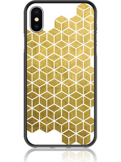 Gold Cubes Θήκη Κινητού Σχέδιο 50038 - iPhone, iPhone XS, Soft TPU Case