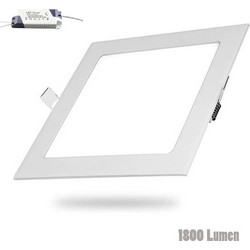 Πάνελ Οροφής LED 18W Αλουμινίου Natural White / Φυσικό Τετράγωνο