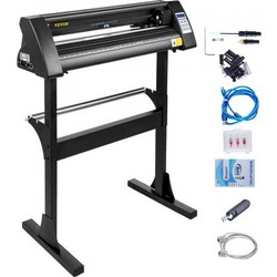 VEVOR Κοπτικό Βινυλίου 28 Inch (71,1 cm) Μηχανή Κοπής Βινυλίου 720mm Τροφοδοσία Χαρτιού Μηχανή Κοπής Πλοττέρ με Ανθεκτική Βάση Δαπέδου για Κοπή Χαρτιού Μαύρο