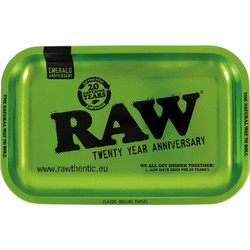 Raw Rolling Tray Δίσκος Small Green Emerald Anniversary (17x27cm)