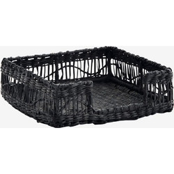 Θήκη για χαρτοπετσέτες Seagrass Black Madam Stoltz 20x20x6 cm