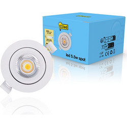 123led λευκό χωνευτό φωτιστικό Dimmable, O 68mm (5,5W) | 2000-2700K