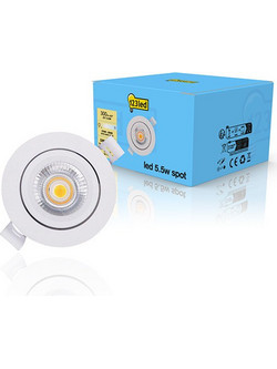 123led λευκό χωνευτό φωτιστικό Dimmable, O 68mm (5,5W) | 2000-2700K