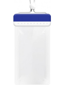 POWERTECH αδιάβροχη θήκη smartphone MOB-2013, IPX8, μπλε-λευκή MOB-2013