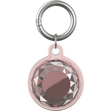 Θήκη σιλικόνης για AirTag αδιάβροχη με μπρελόκ Transparent Red
