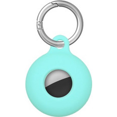 Θήκη σιλικόνης για AirTag Dual-Side Hollow με μπρελόκ Mint Green