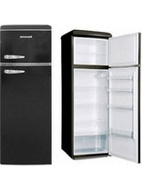 Snaige FR27SM-PRJ30F3 Retro Δίπορτο Ψυγείο 245lt Υ172.5xΠ56xΒ63cm Μαύρο