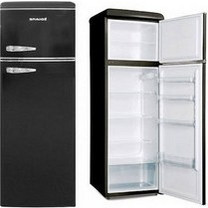 Snaige FR27SM-PRJ30F3 Retro Δίπορτο Ψυγείο 245lt Υ172.5xΠ56xΒ63cm Μαύρο