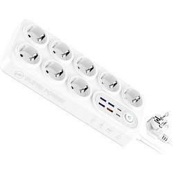 Πολύπριζο Moxom MX-ST22 14 Σε 1 Λευκό