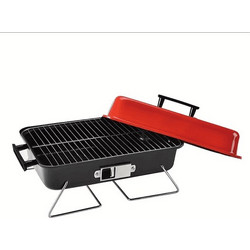 DreamHouse Φορητή Ψησταριά Κάρβουνου BBQ με Καπάκι 42x27cm