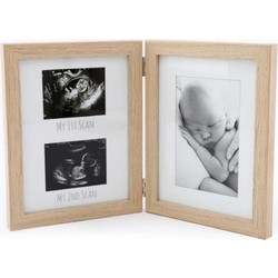 Κορνίζα Scan/Newborn 014.BB0335 Διπλή 35x22,5cm Natural Ξύλο