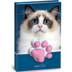 Lebez - Σημειωματάριο Squishy, I Love My Cat, Blue 10x15 81950