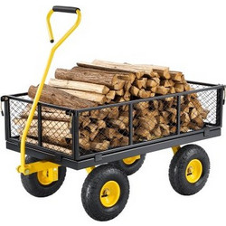VEVOR Ατσάλινο Καρότσι Κήπου 900lb Βαρέως Τύπου με Ρόδες 10in ZXHYTCHH900L1UA7KV0