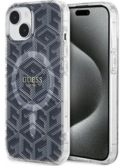 Guess IML GCube MagSafe Θήκη Black (iPhone 15 / 14 / 13)