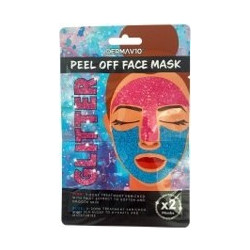 Derma V10 Glitter Peel Off Sheet Μάσκα Προσώπου για Καθαρισμό με Υαλουρονικό 2τμχ