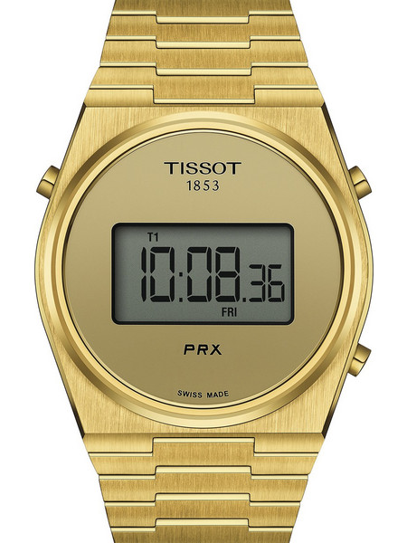 Tissot PRX Γυναικείο Ρολόι Χρονογράφος με Χρυσό Μεταλλικό Μπρασελέ T137.463.33.020.00