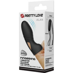 Pretty Love Alan Δονητής Δακτύλου 10cm Μαύρος