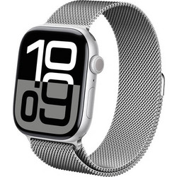 Crong Milano Λουράκι Μεταλλικό Silver (Apple Watch 38 / 40 / 41mm)