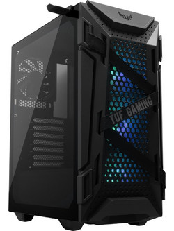 Asus TUF Gaming GT301 Black Gaming Midi Tower Κουτί Υπολογιστή RGB με Πλαϊνό Παράθυρο