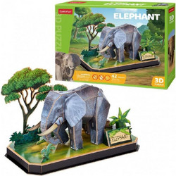 Puzzle 3D Crystal Puzzle Elephants 46 Κομμάτια