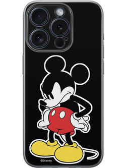 Disney Mickey Full Print Angry Back Cover Black (iPhone 15 Pro)