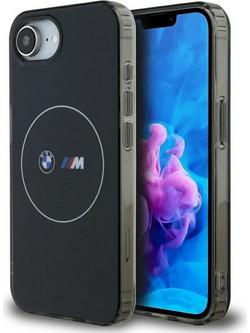 BMW Case For Iphone 16e (Se 4 2025) Compatible With Magsafe BMHMPSE424HBmkh (Iml Metal White Circle) black