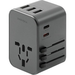 ENERGEA lad. siec. 3xUSB+2xUSB-CPD-PPS-QC 3.0 35.5W 3A2C adapter 4w1 US/AU/EU/UK gunmetal Trav - (TWA35-GUN)