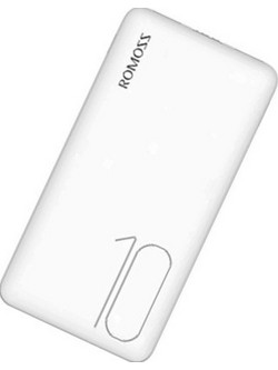 Romoss PSP10 Power Bank 10000mAh με Θύρα USB-A & Θύρα USB-C White