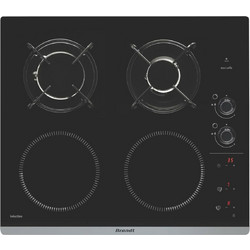Brandt BPI6413BM Εστία Αερίου & Ρεύματος Αυτόνομη με Λειτουργία Κλειδώματος 58x51cm