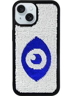 Vivid Sequin Case Apple iPhone 15 Silver/Blue - (CS-FSHN GLT 9-2403007)