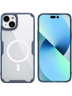 Nillkin Nature Pro MagSafe Back Cover Transparent / Blue (iPhone 15 Plus)