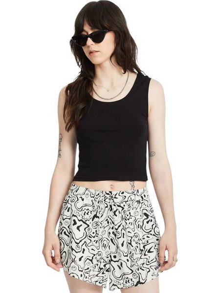 VOLCOM W VOLCOMSTONE TIGHT TANK TOP - B4512505-BLK