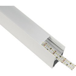 ALP-LINEAR LUMILINE 61763-3M Επιφανειακό / Κρεμαστό Προφίλ Αλουμινίου με Λευκό Γαλακτερό Πατητό Κάλυμμα για Ταινίες LED IP20 - Λευκό Ματ - Μ300 x Π3.5 x Υ7cm
