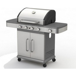 Blackbull Grillman Ψησταριά Υγραερίου με 4 Εστίες και Πλαϊνό Μάτι 12kW Επιφάνειας 66x42cm 0203BLB
