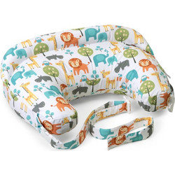 Chicco Boppy Deluxe Μαξιλάρι Θηλασμού Peaceful Jungle Λευκό 57cm
