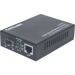 Intellinet Gigabit Ethernet to SFP Media Converter, 10/100/1000Base-Tx to SFP slot, empty (Euro 2-pin plug) (510493)
