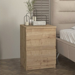 Κομοδίνο Breve Megapap sapphire oak 39,8x41,8x55εκ. GP042-0268,1-GP042-0268,1-Καφέ GP042-0268,1